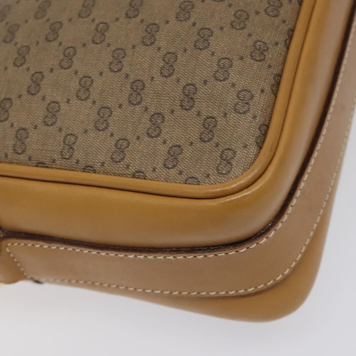 GUCCI Micro GG Supreme Shoulder Bag PVC Beige Gold 001 067 1281 Auth BA1957