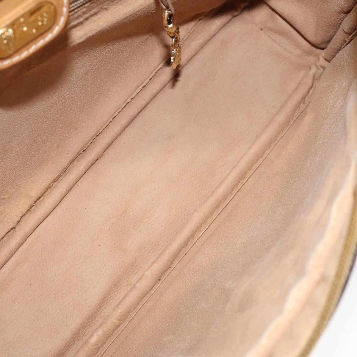 GUCCI Micro GG Supreme Shoulder Bag PVC Beige Gold 001 067 1281 Auth BA1957