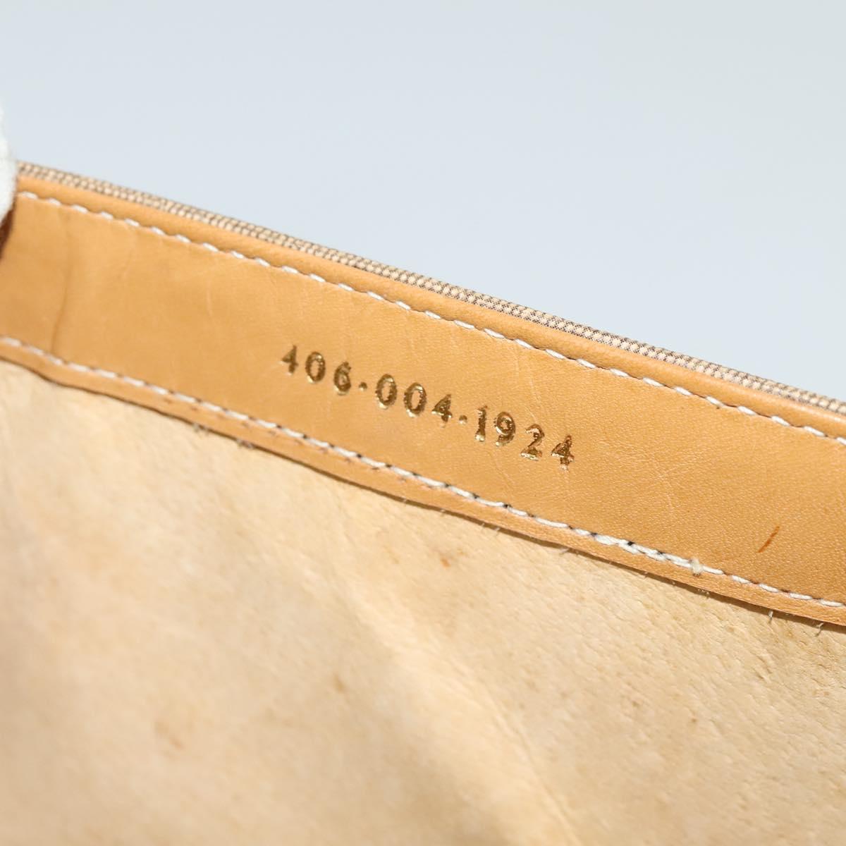 GUCCI Micro GG Supreme Shoulder Bag PVC Beige Gold Auth BA1958