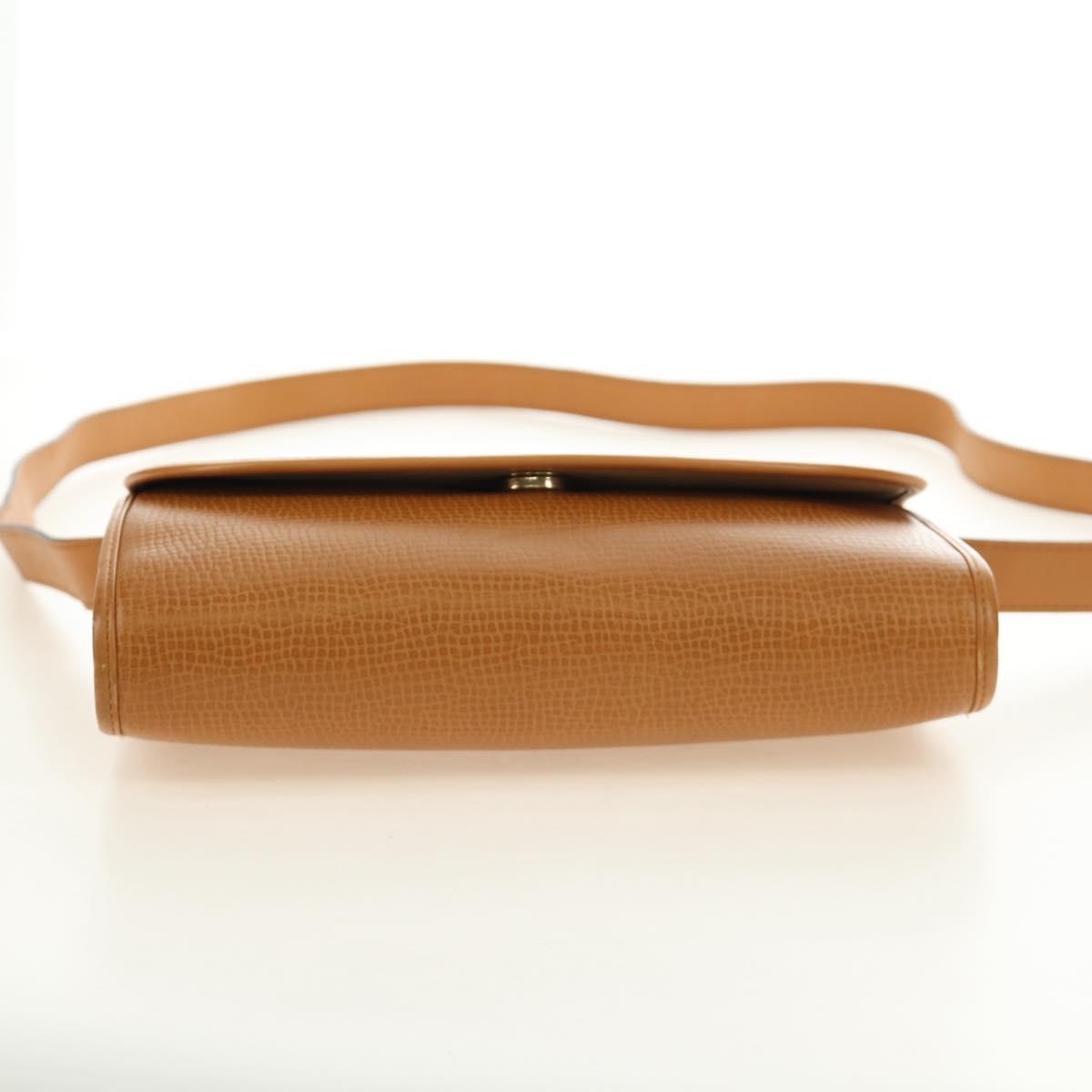 Christian Dior Shoulder Bag Leather Beige Auth BA196