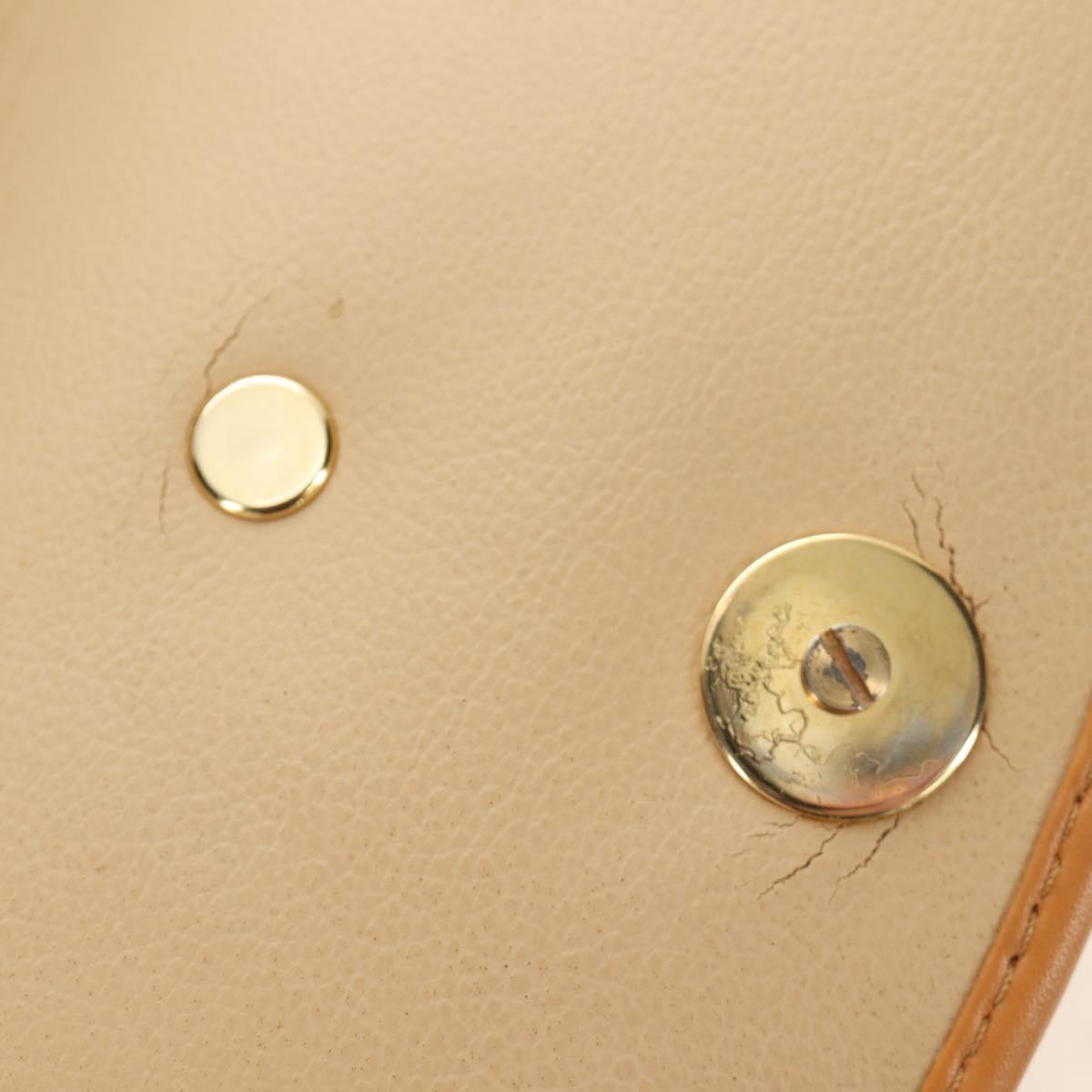 Christian Dior Shoulder Bag Leather Beige Auth BA196