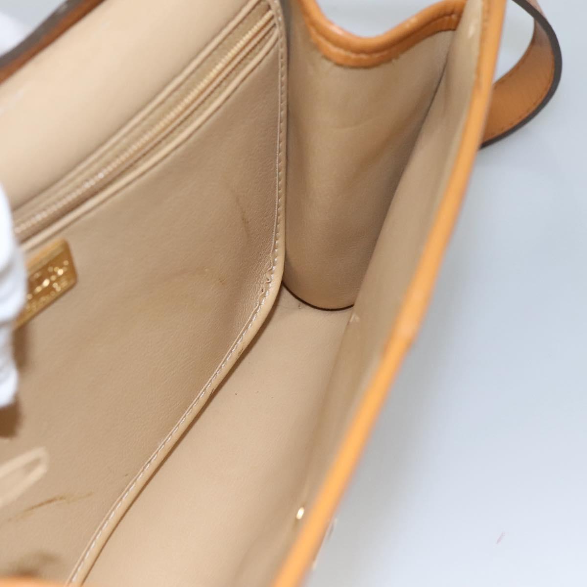 Christian Dior Shoulder Bag Leather Beige Auth BA196