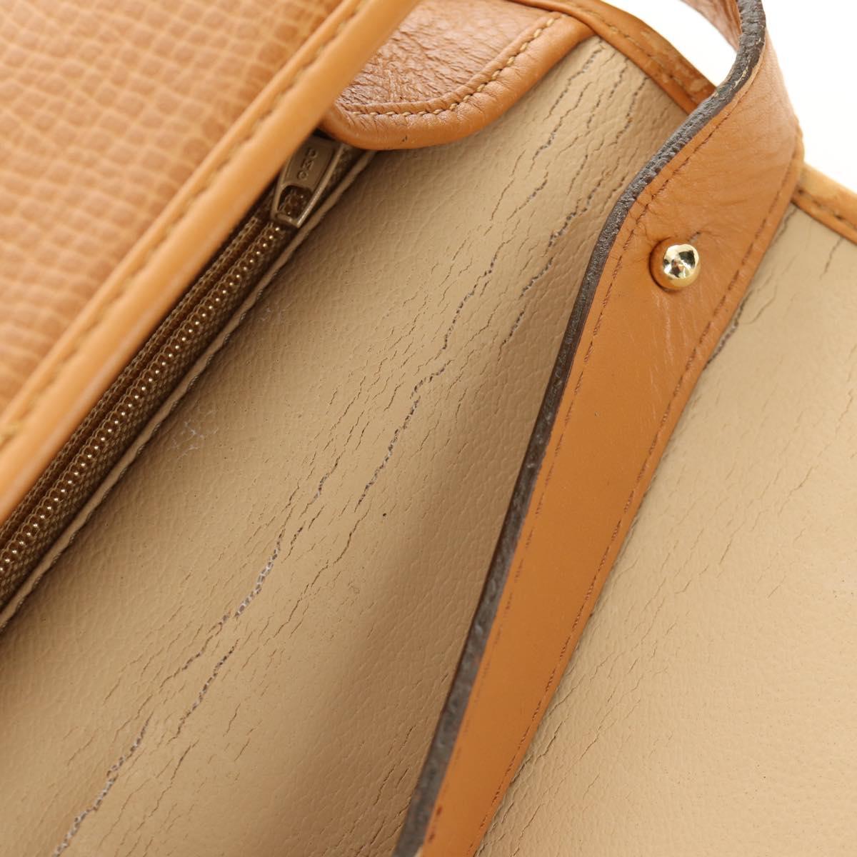 Christian Dior Shoulder Bag Leather Beige Auth BA196