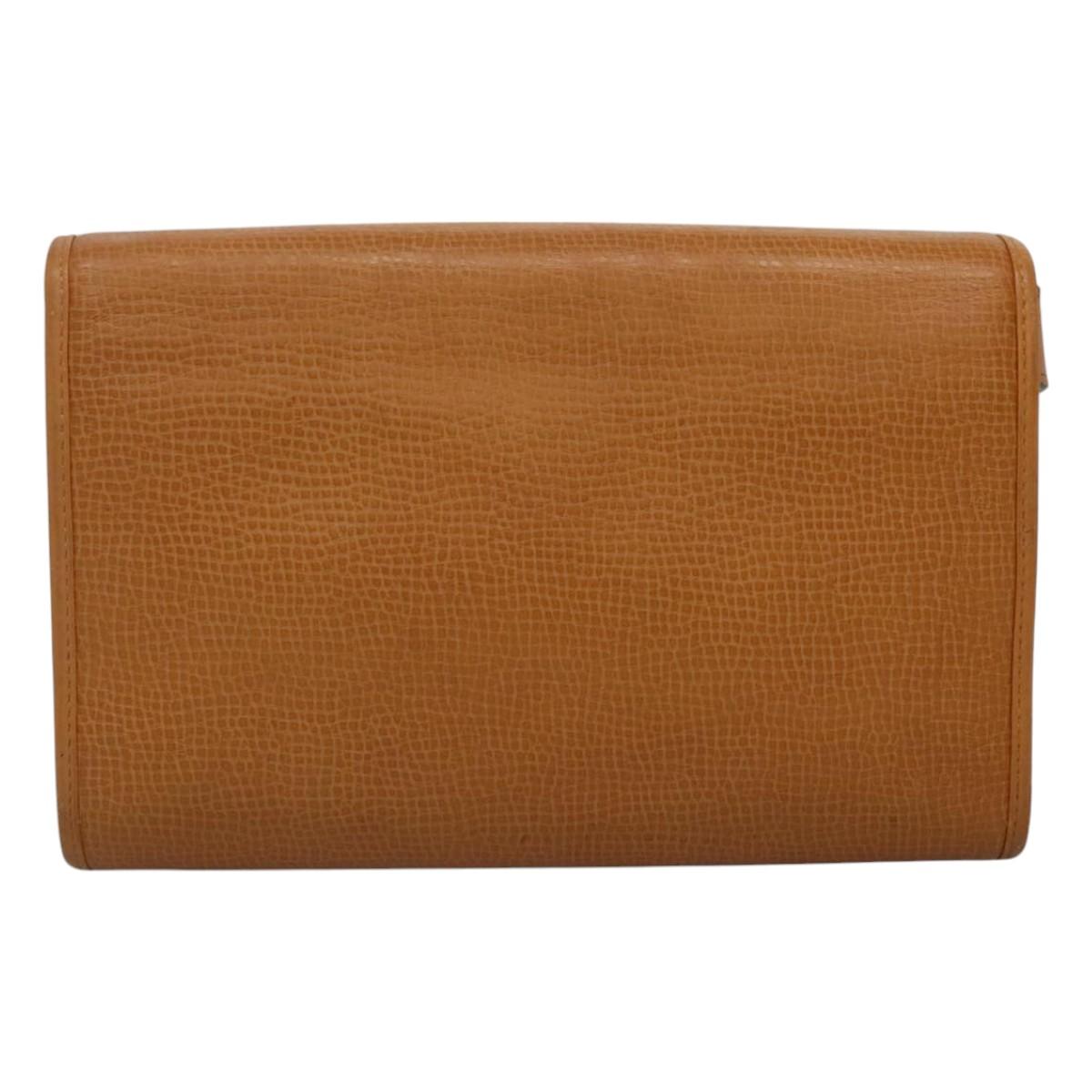 Christian Dior Shoulder Bag Leather Beige Auth BA196