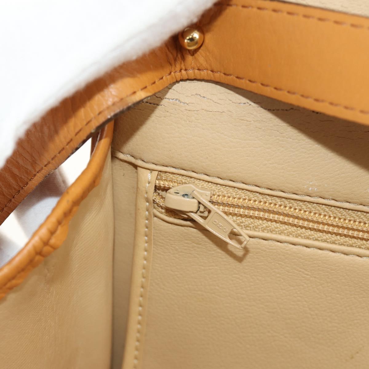 Christian Dior Shoulder Bag Leather Beige Auth BA196