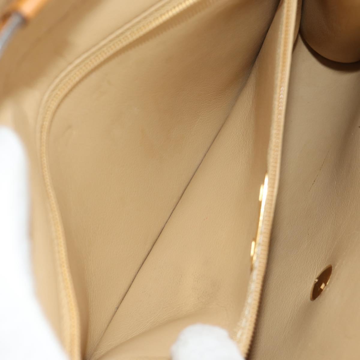 Christian Dior Shoulder Bag Leather Beige Auth BA196