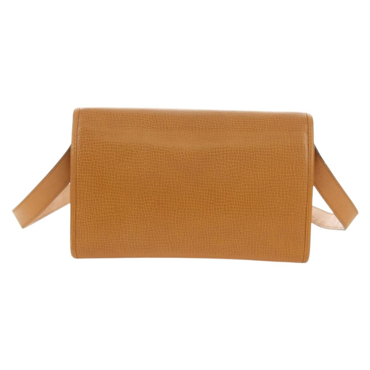 Christian Dior Shoulder Bag Leather Beige Auth BA196