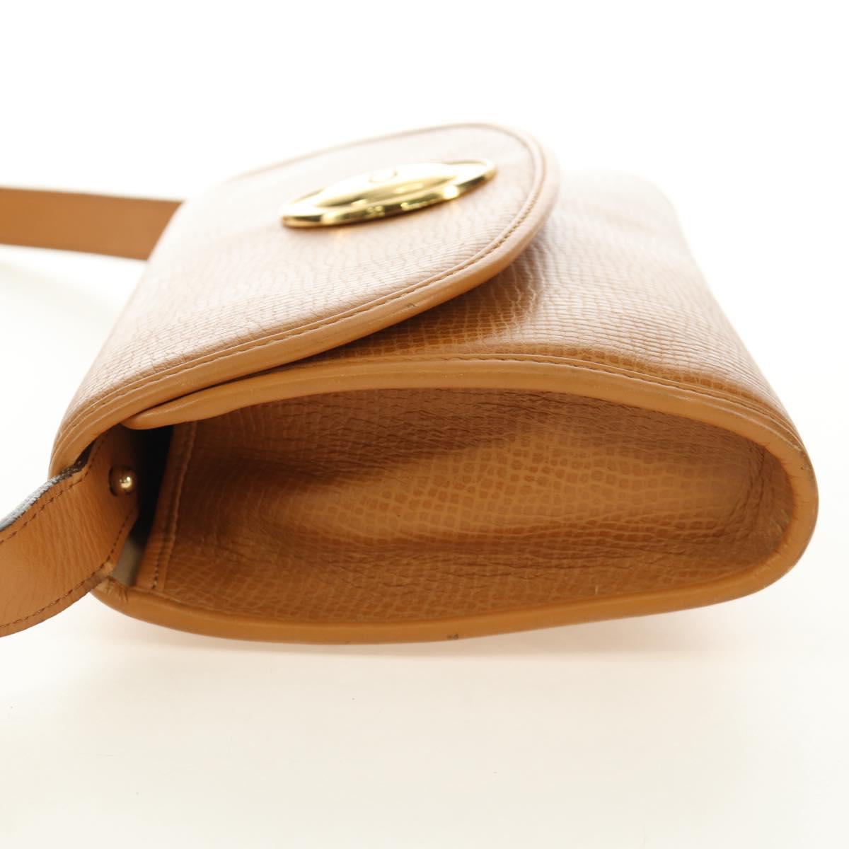 Christian Dior Shoulder Bag Leather Beige Auth BA196