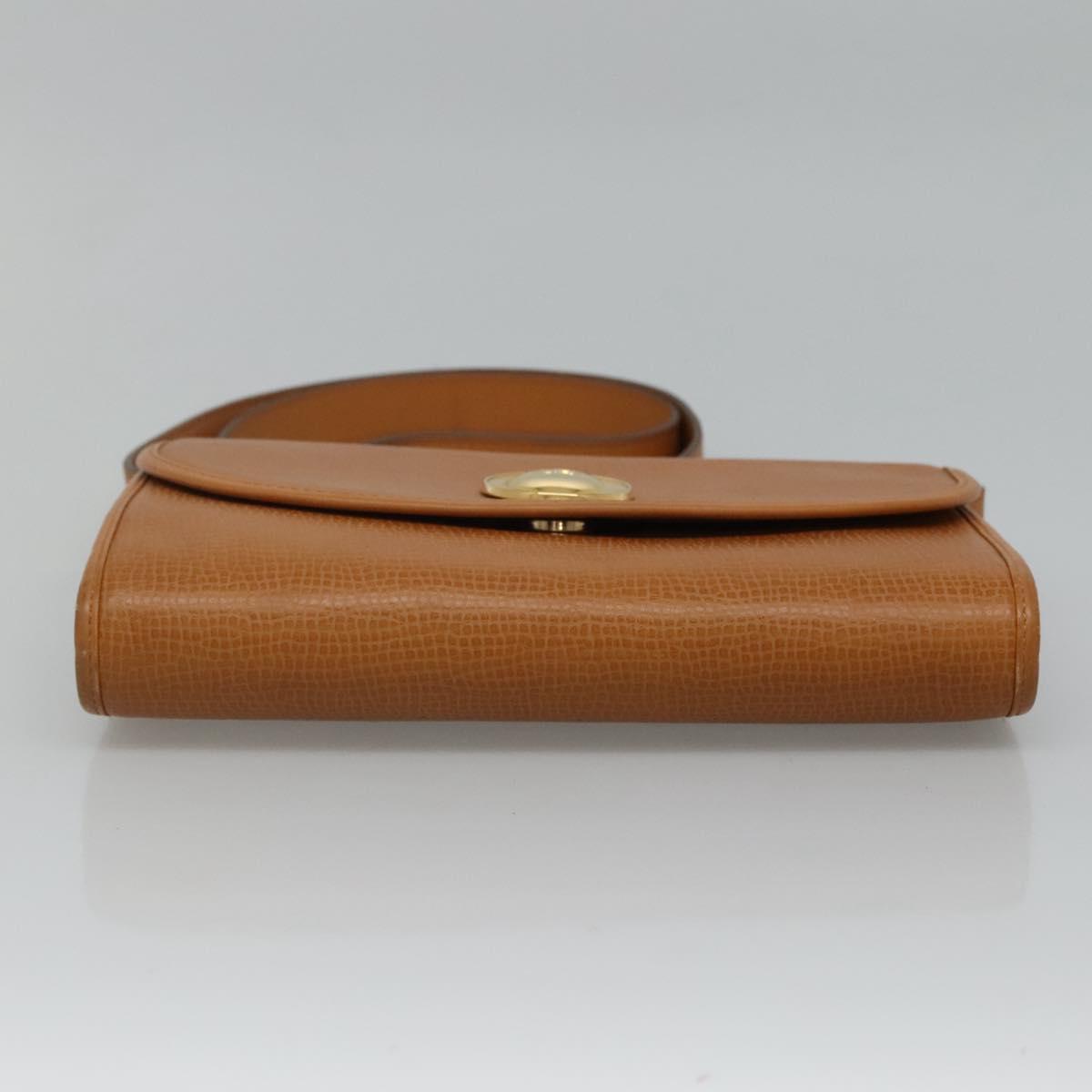 Christian Dior Shoulder Bag Leather Beige Auth BA196