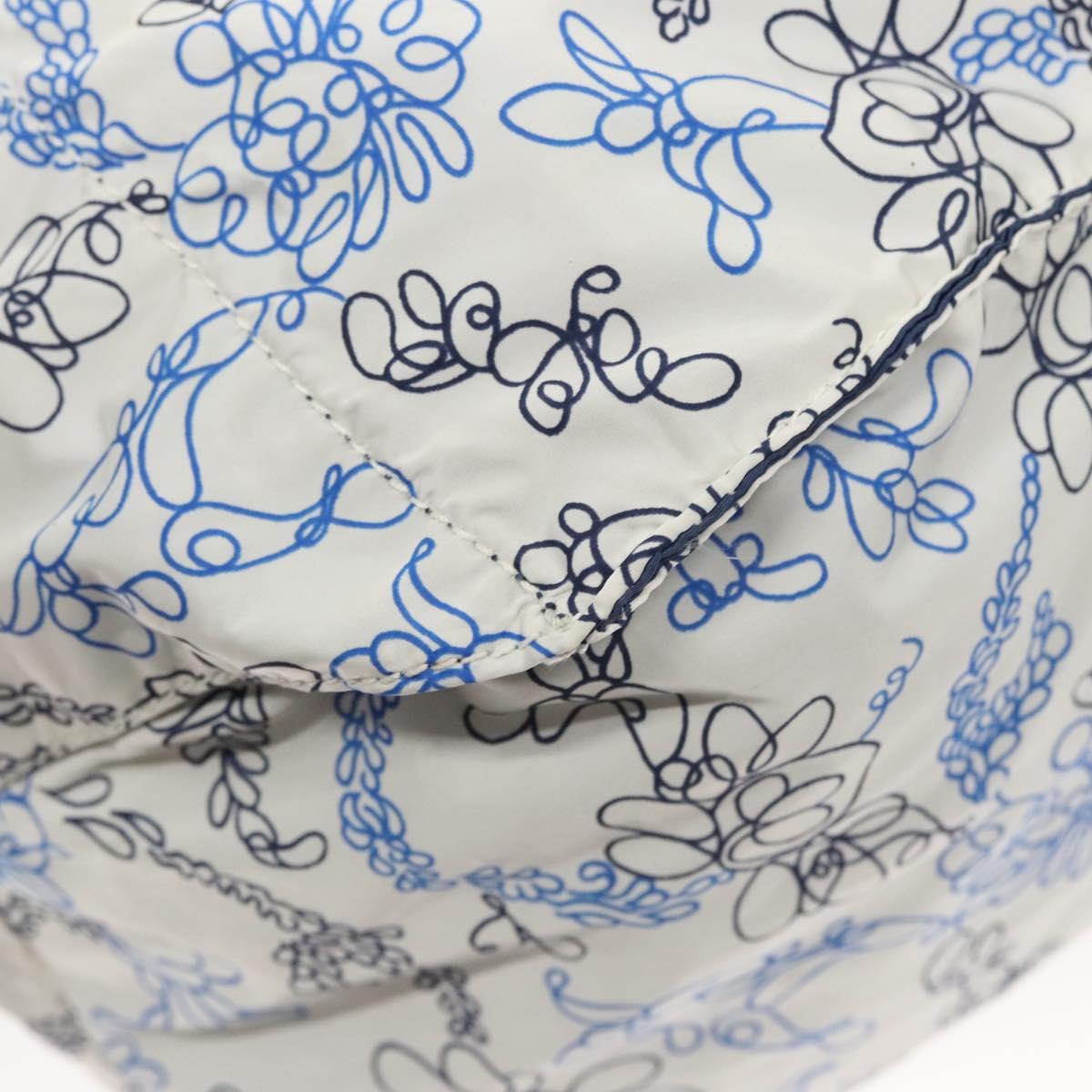 PRADA Tote Bag Nylon Light Blue Silver Auth BA1993