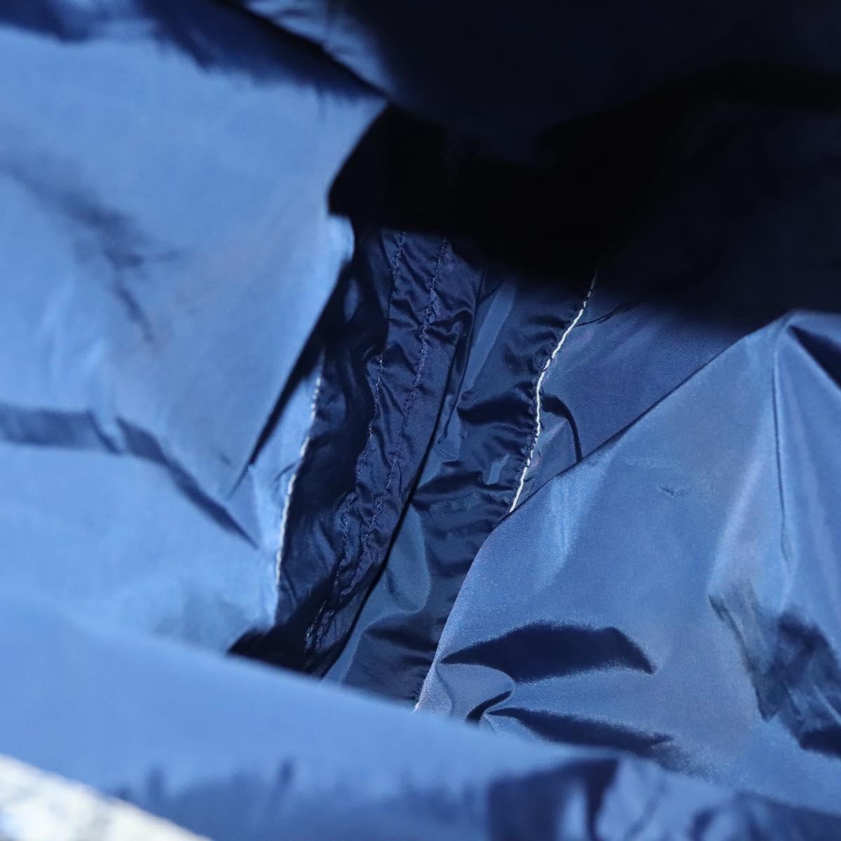 PRADA Tote Bag Nylon Light Blue Silver Auth BA1993