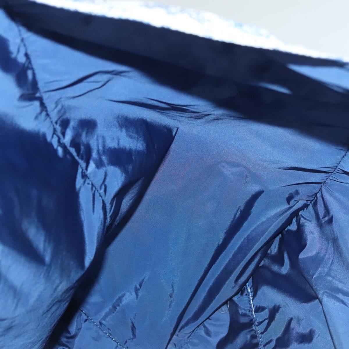 PRADA Tote Bag Nylon Light Blue Silver Auth BA1993