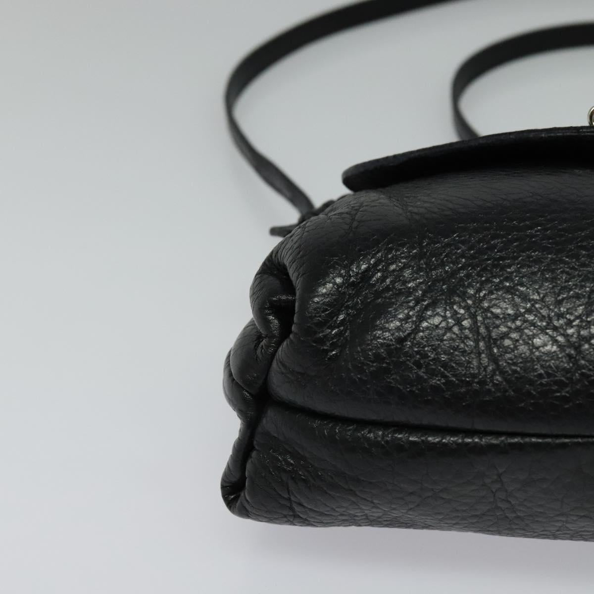 Chloe Lily Hand Bag Leather 2way Black Auth BA2001