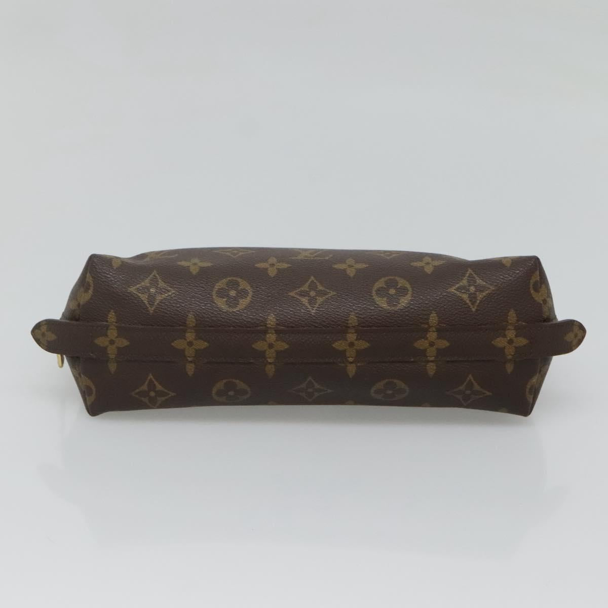 LOUIS VUITTON Monogram Trousse Demi Ronde Cosmetic Pouch M47520 LV Auth BA2009