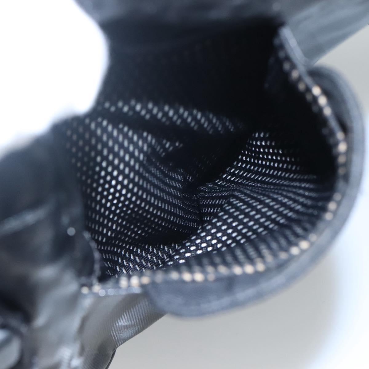 CHANEL Sports COCO Mark Shoulder Bag Coated Canvas Black CC Auth BA202