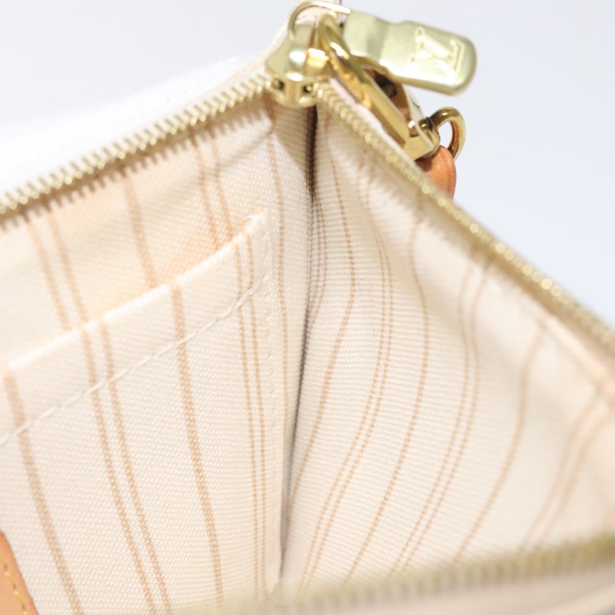 LOUIS VUITTON Damier Azur Neverfull PM Pouch Accessory Pouch LV Auth BA2020