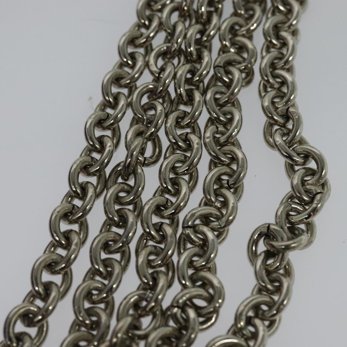 CELINE Chain Shoulder Bag Nylon Purple Auth BA204