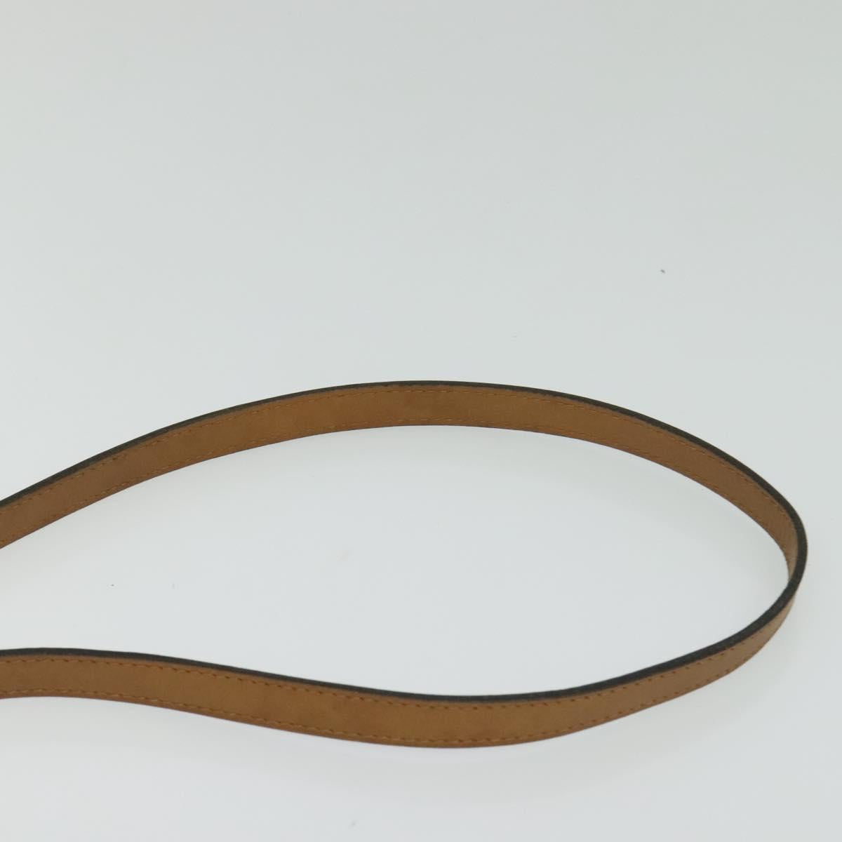 Christian Dior Shoulder Bag Leather Black Gold Auth BA2043