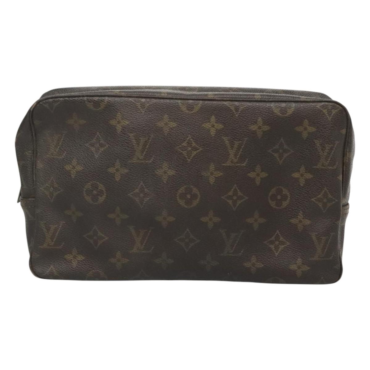 LOUIS VUITTON Monogram Trousse Toilette 28 Clutch Bag M47522 LV Auth BA2049