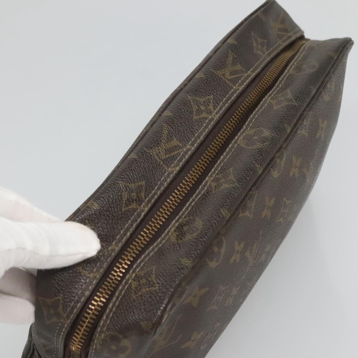 LOUIS VUITTON Monogram Trousse Toilette 28 Clutch Bag M47522 LV Auth BA2049