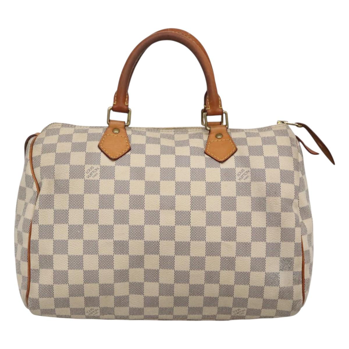 LOUIS VUITTON Damier Azur Speedy 30 Hand Bag N41533 LV Auth BA2069