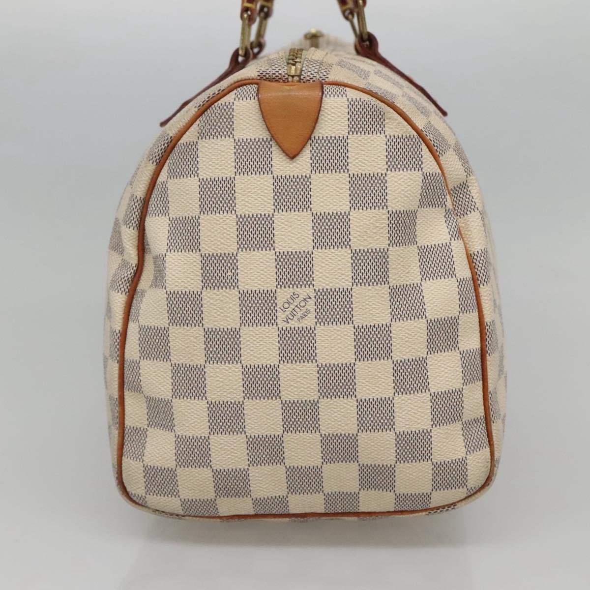 LOUIS VUITTON Damier Azur Speedy 30 Hand Bag N41533 LV Auth BA2069