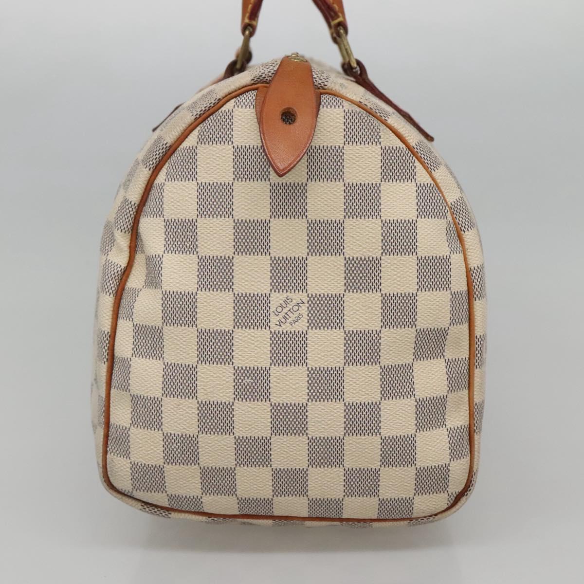 LOUIS VUITTON Damier Azur Speedy 30 Hand Bag N41533 LV Auth BA2069