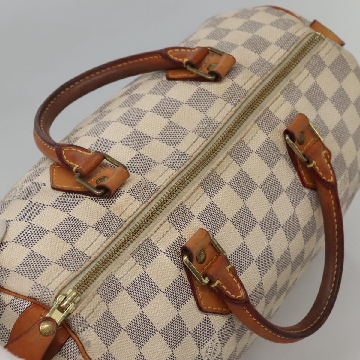 LOUIS VUITTON Damier Azur Speedy 30 Hand Bag N41533 LV Auth BA2069