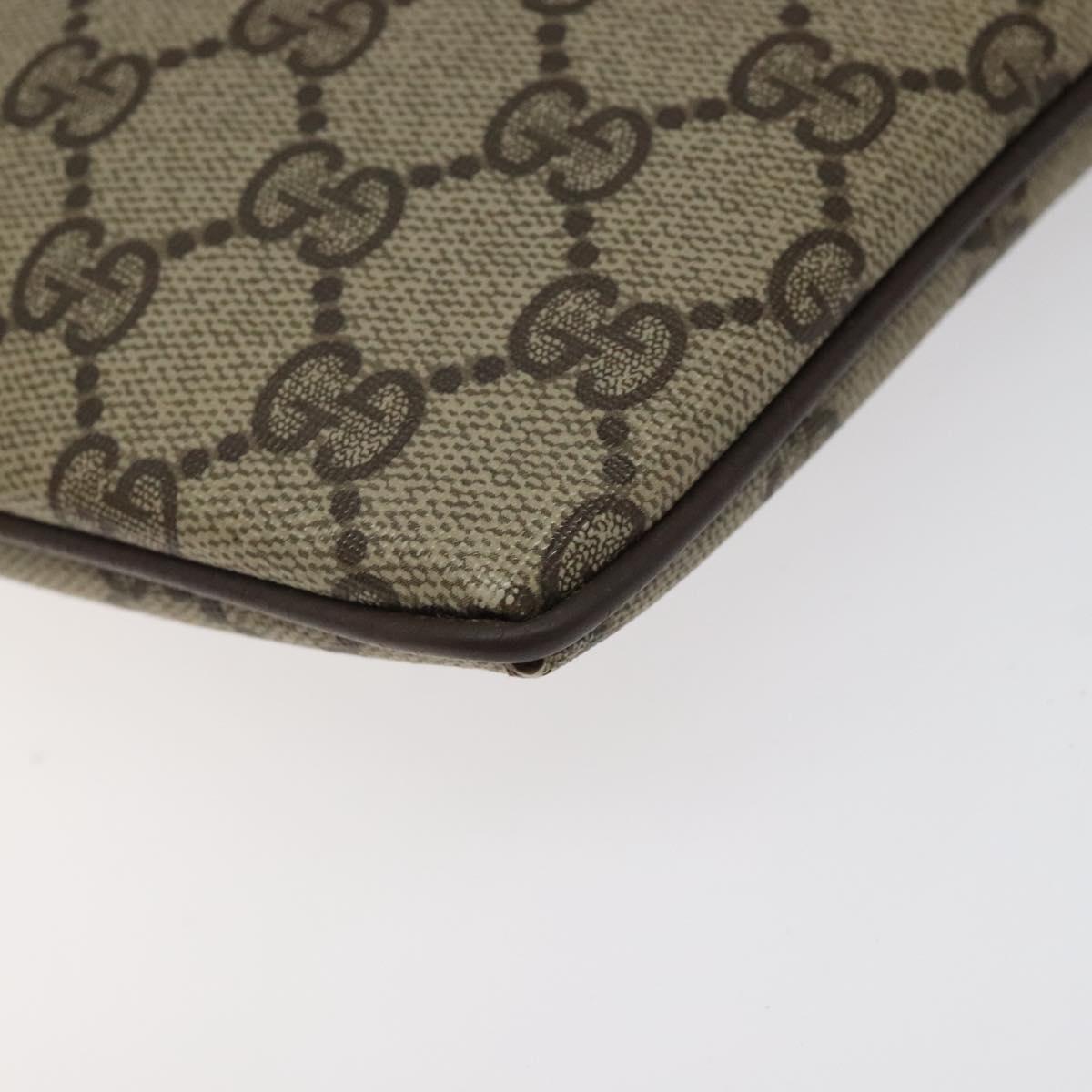 GUCCI GG Supreme Web Sherry Line Shoulder Bag PVC Beige 904 02 047 Auth BA2083