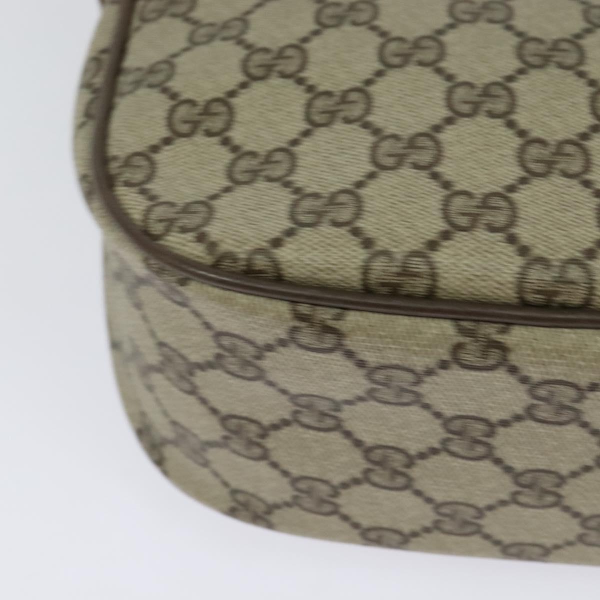 GUCCI GG Supreme Web Sherry Line Shoulder Bag PVC Beige 56 02 032 Auth BA2084