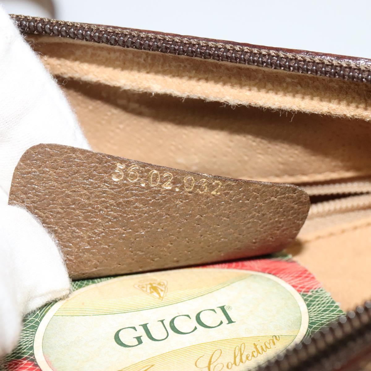 GUCCI GG Supreme Web Sherry Line Shoulder Bag PVC Beige 56 02 032 Auth BA2084