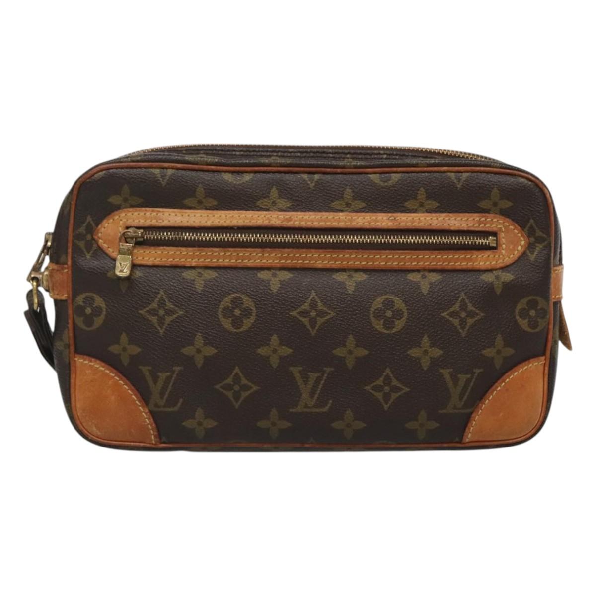LOUIS VUITTON Monogram Marly Dragonne GM Clutch Bag M51825 LV Auth BA2096