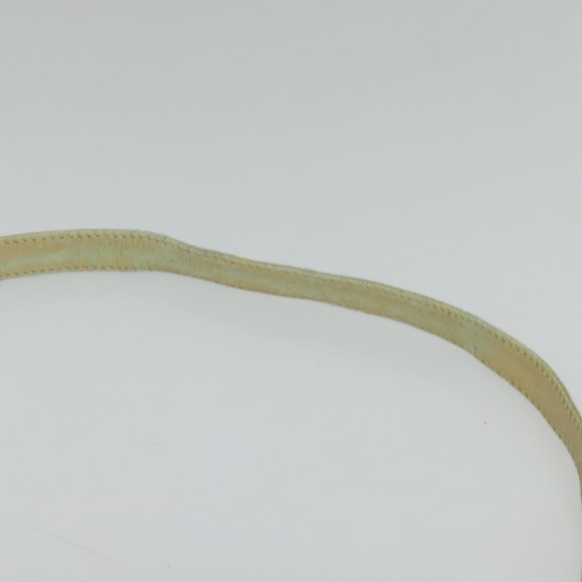 Christian Dior Trotter Canvas Shoulder Bag Beige Gold Auth BA2109