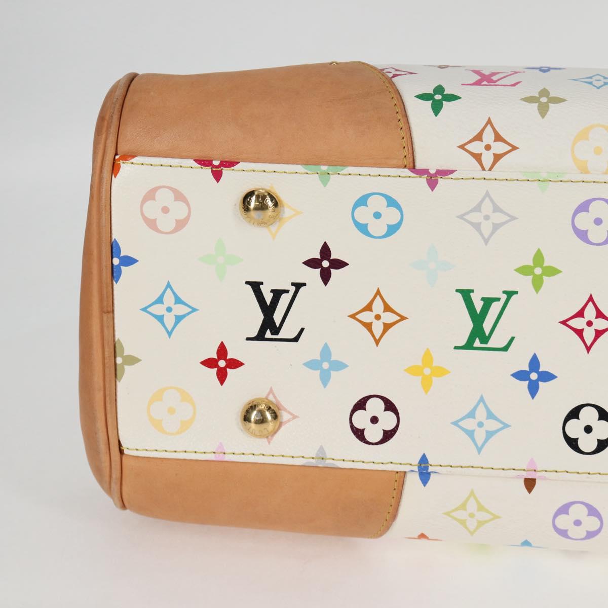 LOUIS VUITTON Monogram Multicolor Beverly GM Hand Bag White M40201 Auth BA2117V