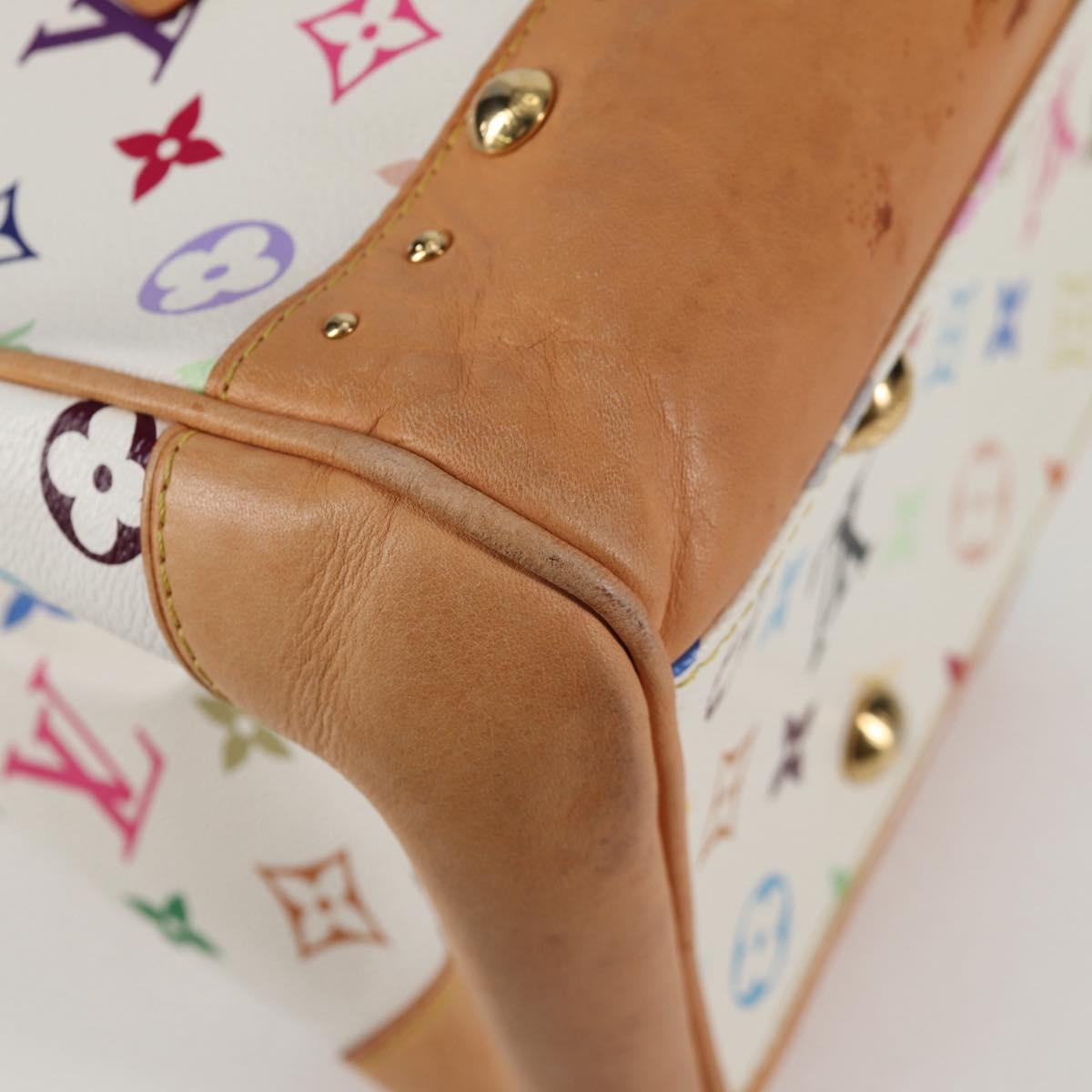 LOUIS VUITTON Monogram Multicolor Beverly GM Hand Bag White M40201 Auth BA2117V