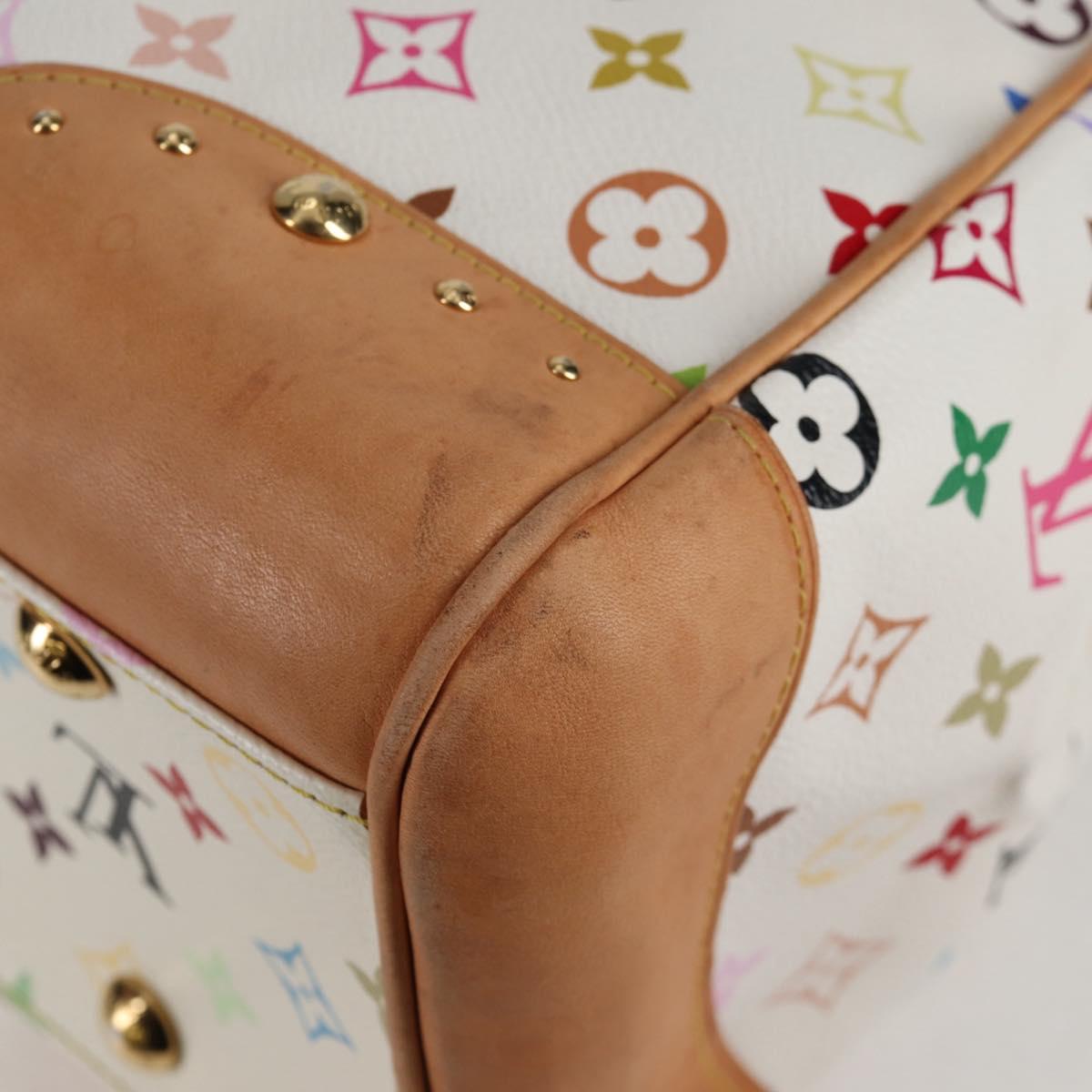 LOUIS VUITTON Monogram Multicolor Beverly GM Hand Bag White M40201 Auth BA2117V