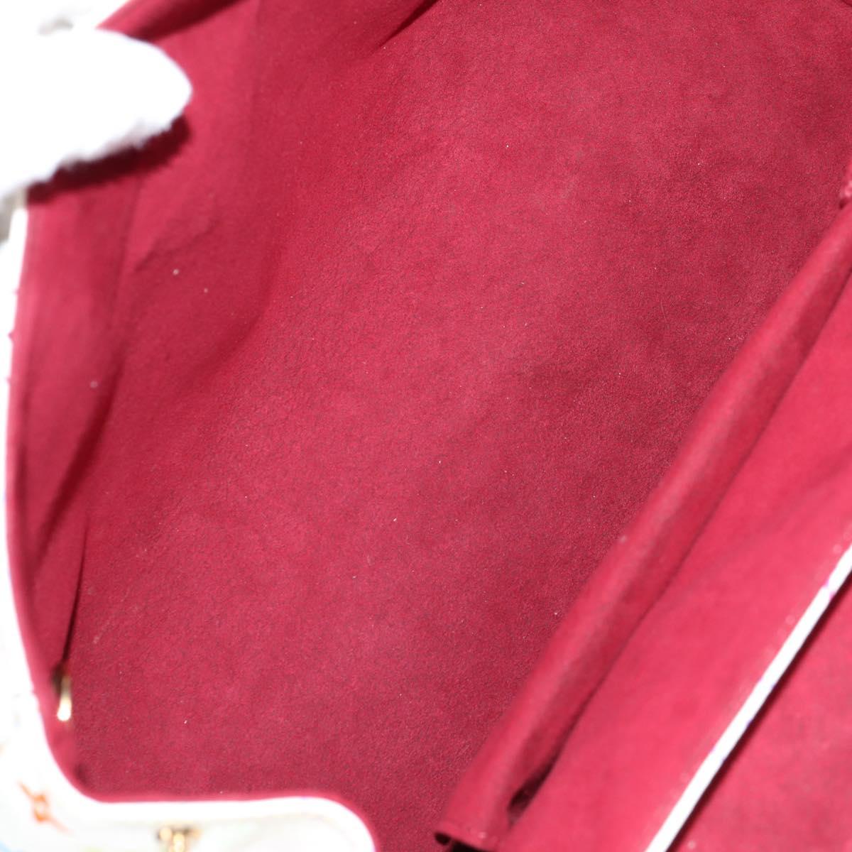 LOUIS VUITTON Monogram Multicolor Beverly GM Hand Bag White M40201 Auth BA2117V