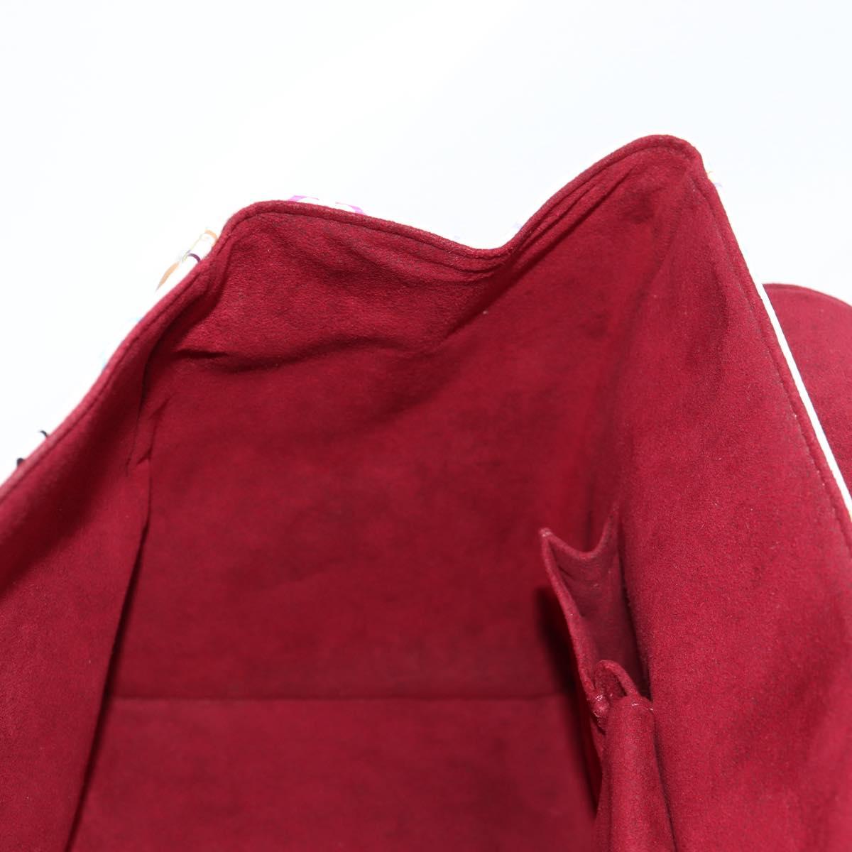 LOUIS VUITTON Monogram Multicolor Beverly GM Hand Bag White M40201 Auth BA2117V