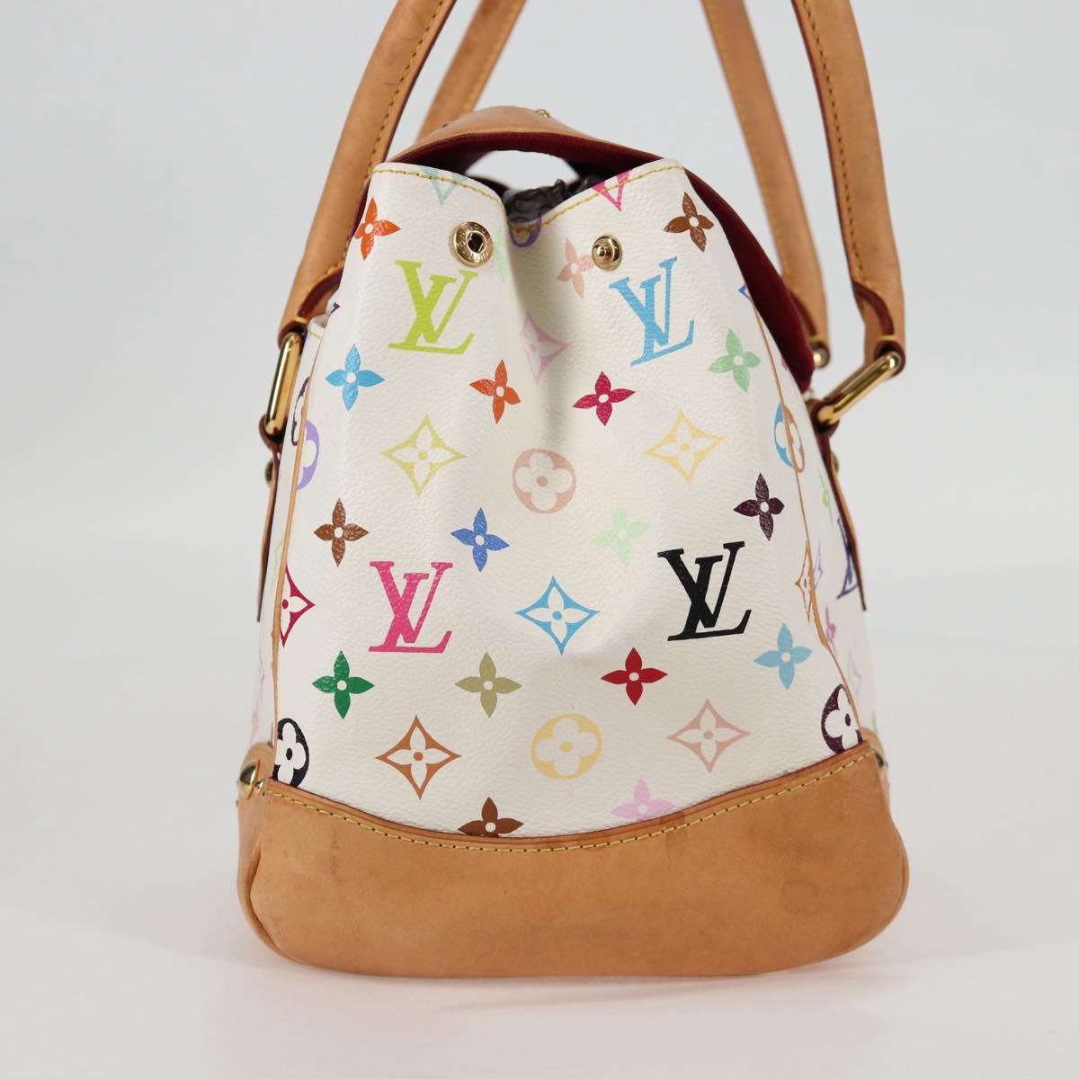 LOUIS VUITTON Monogram Multicolor Beverly GM Hand Bag White M40201 Auth BA2117V