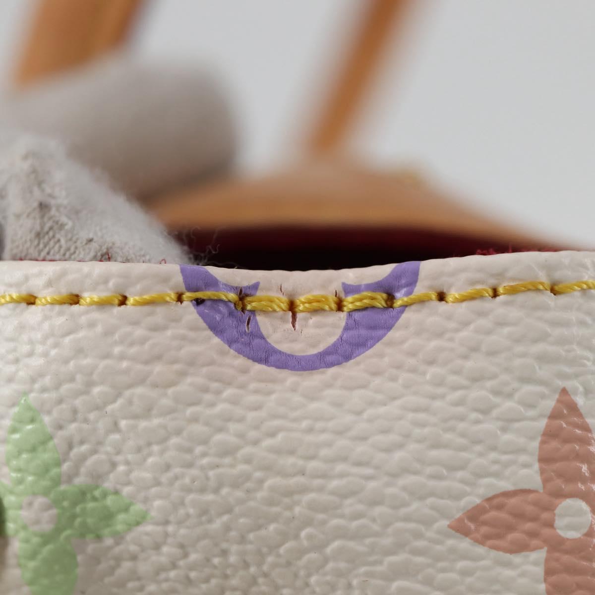 LOUIS VUITTON Monogram Multicolor Beverly GM Hand Bag White M40201 Auth BA2117V