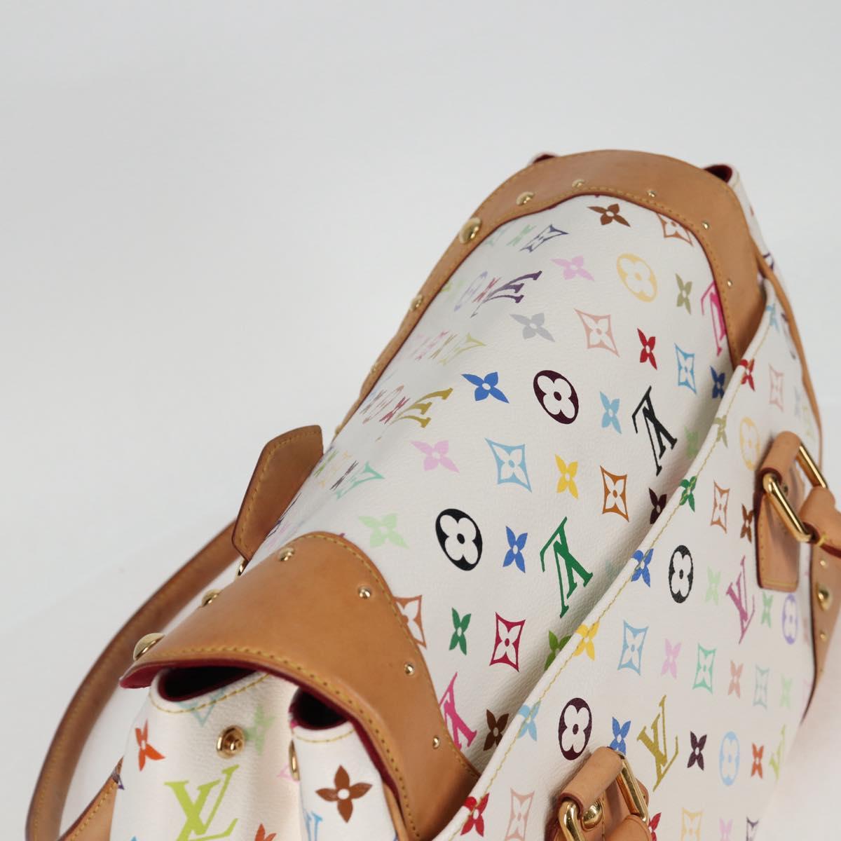 LOUIS VUITTON Monogram Multicolor Beverly GM Hand Bag White M40201 Auth BA2117V