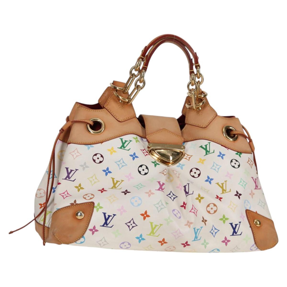LOUIS VUITTON Monogram Multicolor Ursula Tote Bag White M40123 LV Auth BA2120V