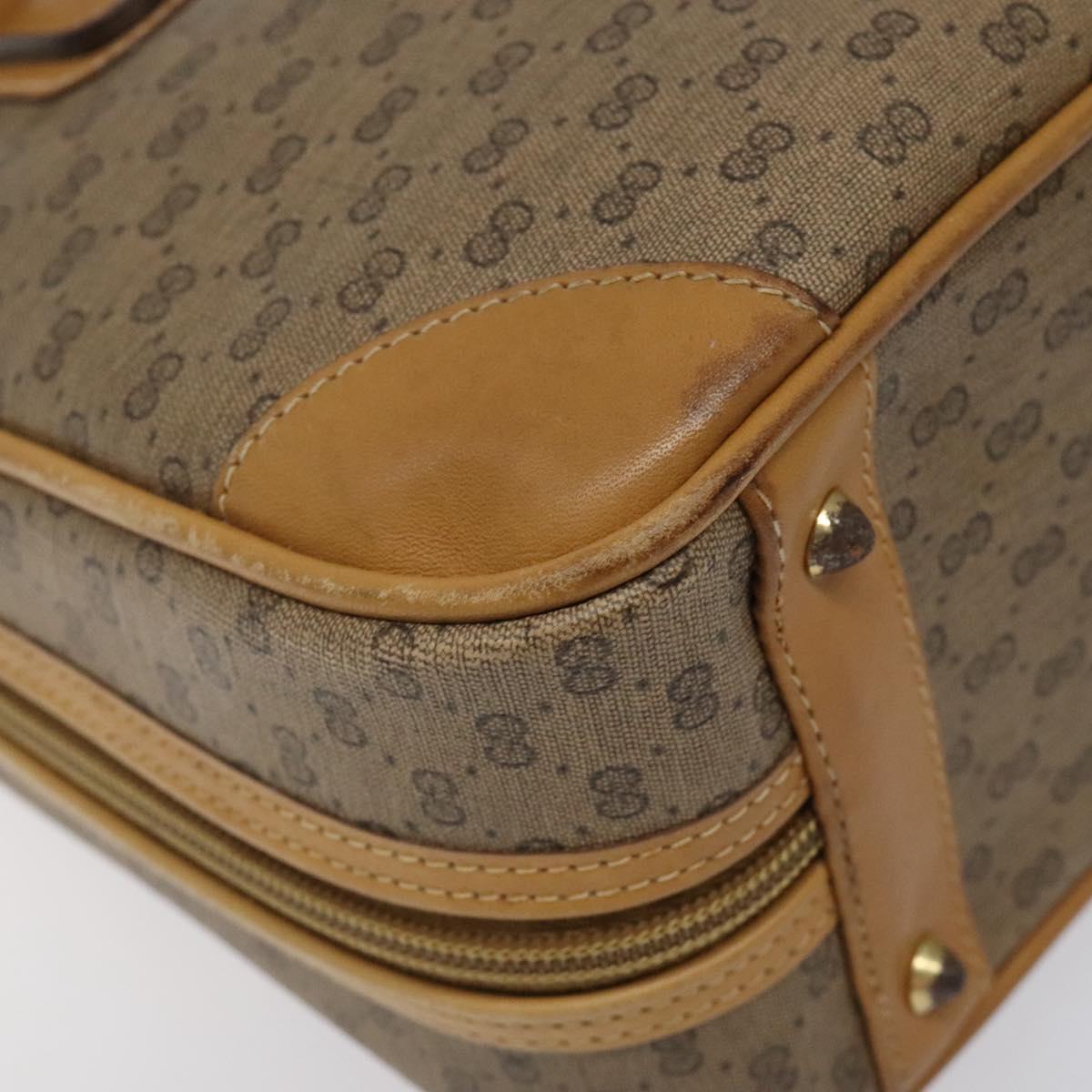 GUCCI Micro GG Supreme Hand Bag PVC Beige Gold 000 39 0030 Auth BA2146