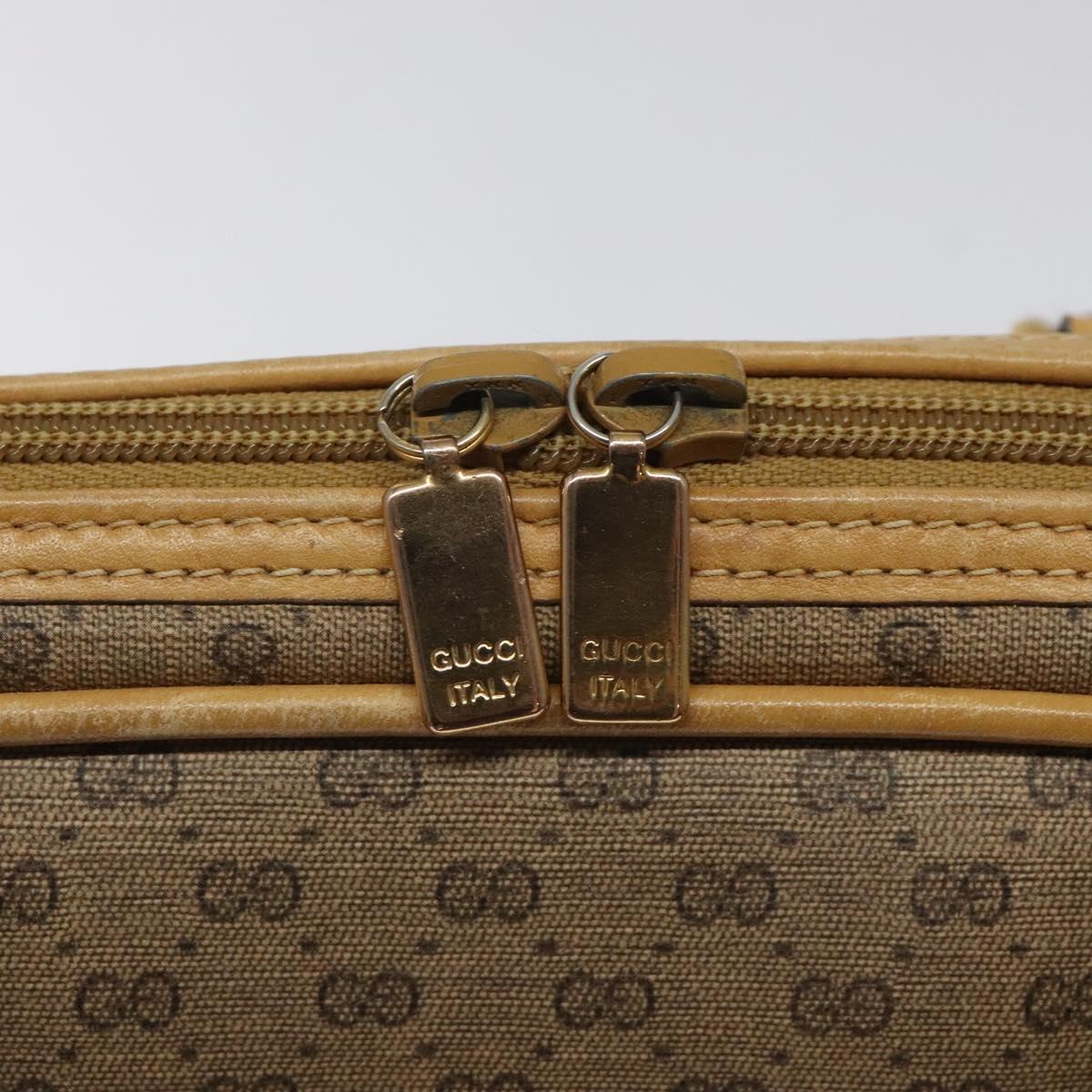 GUCCI Micro GG Supreme Hand Bag PVC Beige Gold 000 39 0030 Auth BA2146