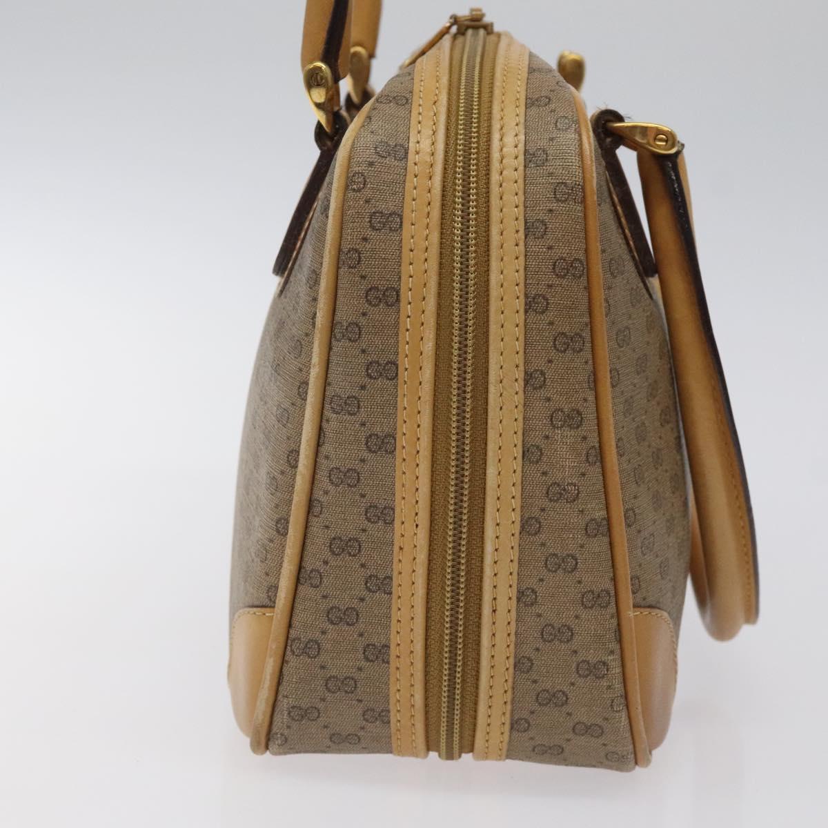 GUCCI Micro GG Supreme Hand Bag PVC Beige Gold 000 39 0030 Auth BA2146