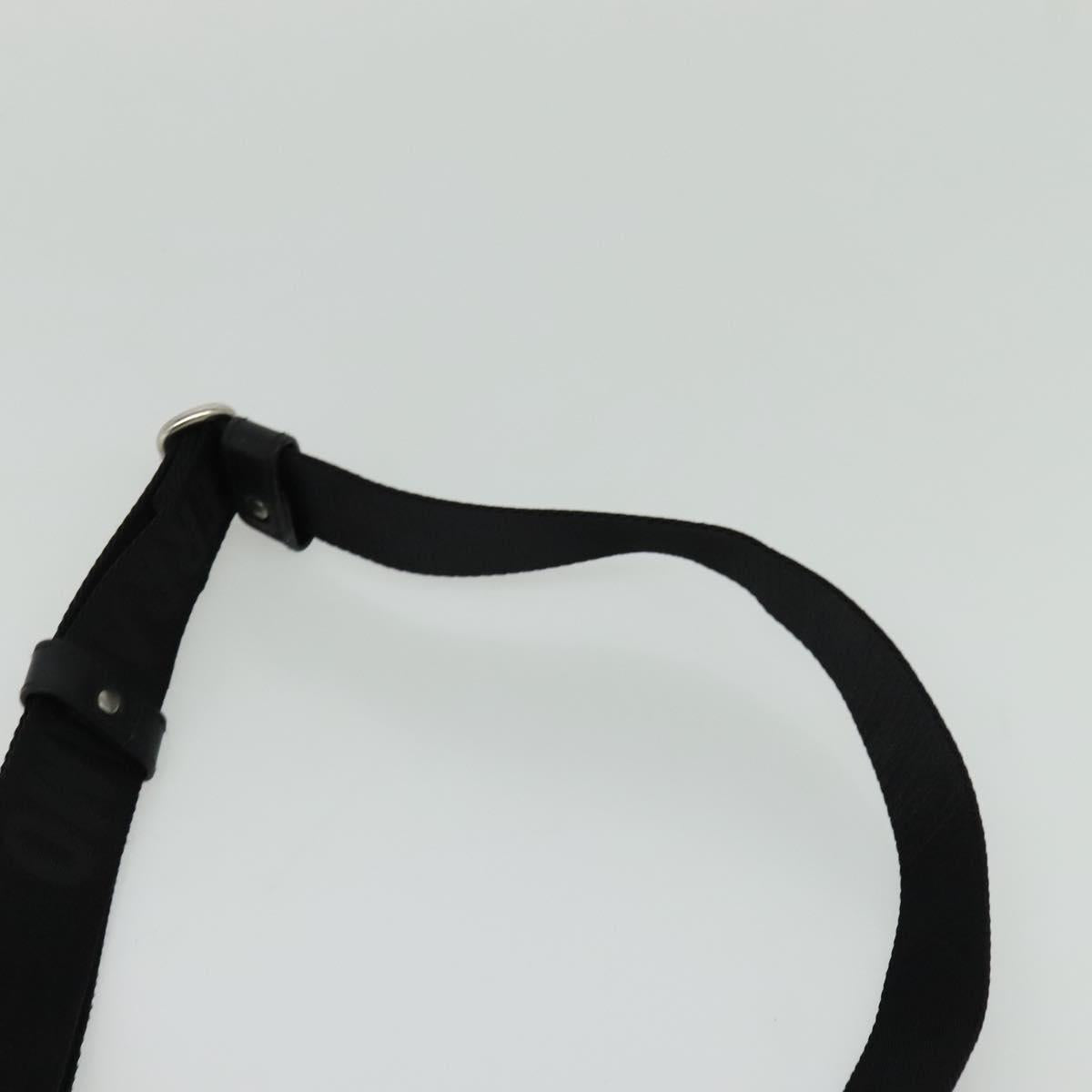 Salvatore Ferragamo Shoulder Bag Leather Black Silver Auth BA2153