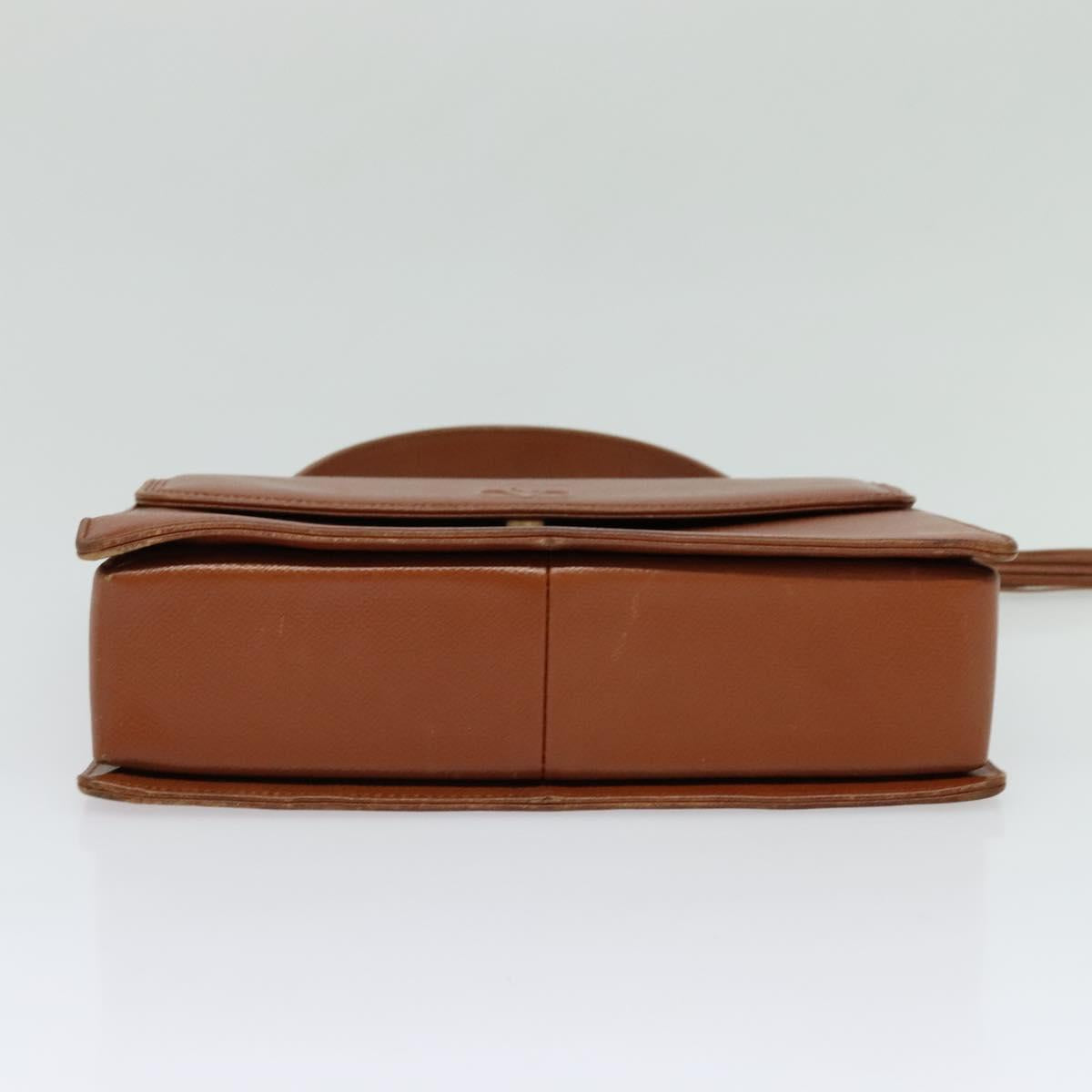 VALENTINO Hand Bag Leather 2way Brown Gold Auth BA2171