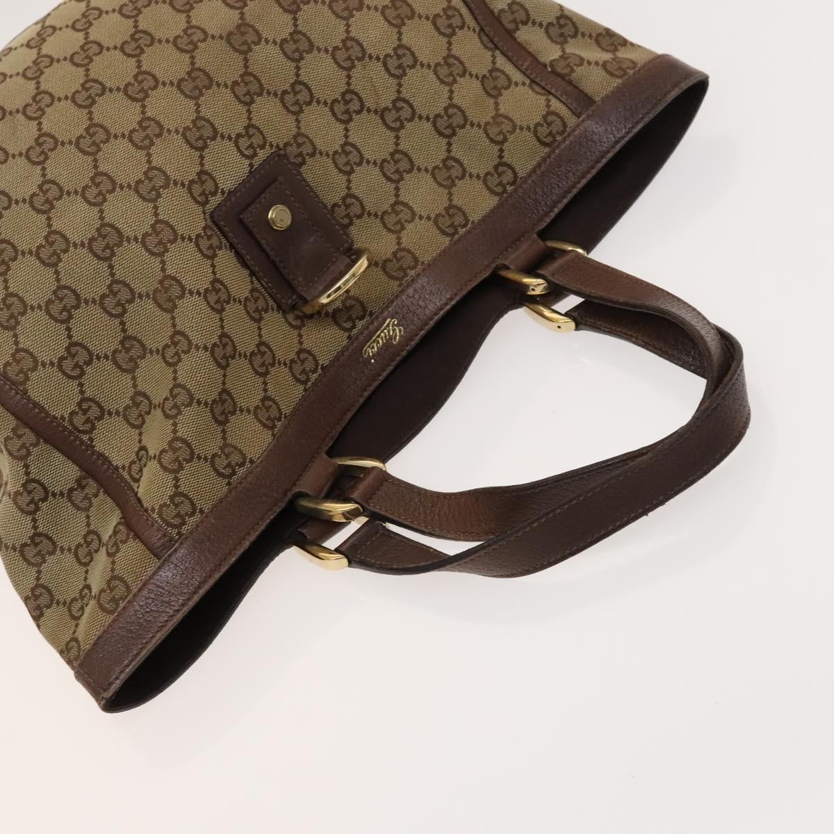 GUCCI GG Canvas Abbey Tote Bag 2Set Beige Gold Auth BA2173