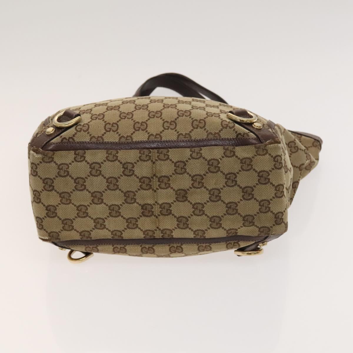 GUCCI GG Canvas Abbey Tote Bag 2Set Beige Gold Auth BA2173
