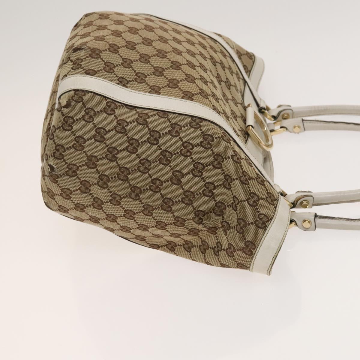 GUCCI GG Canvas Abbey Tote Bag 2Set Beige Gold Auth BA2173